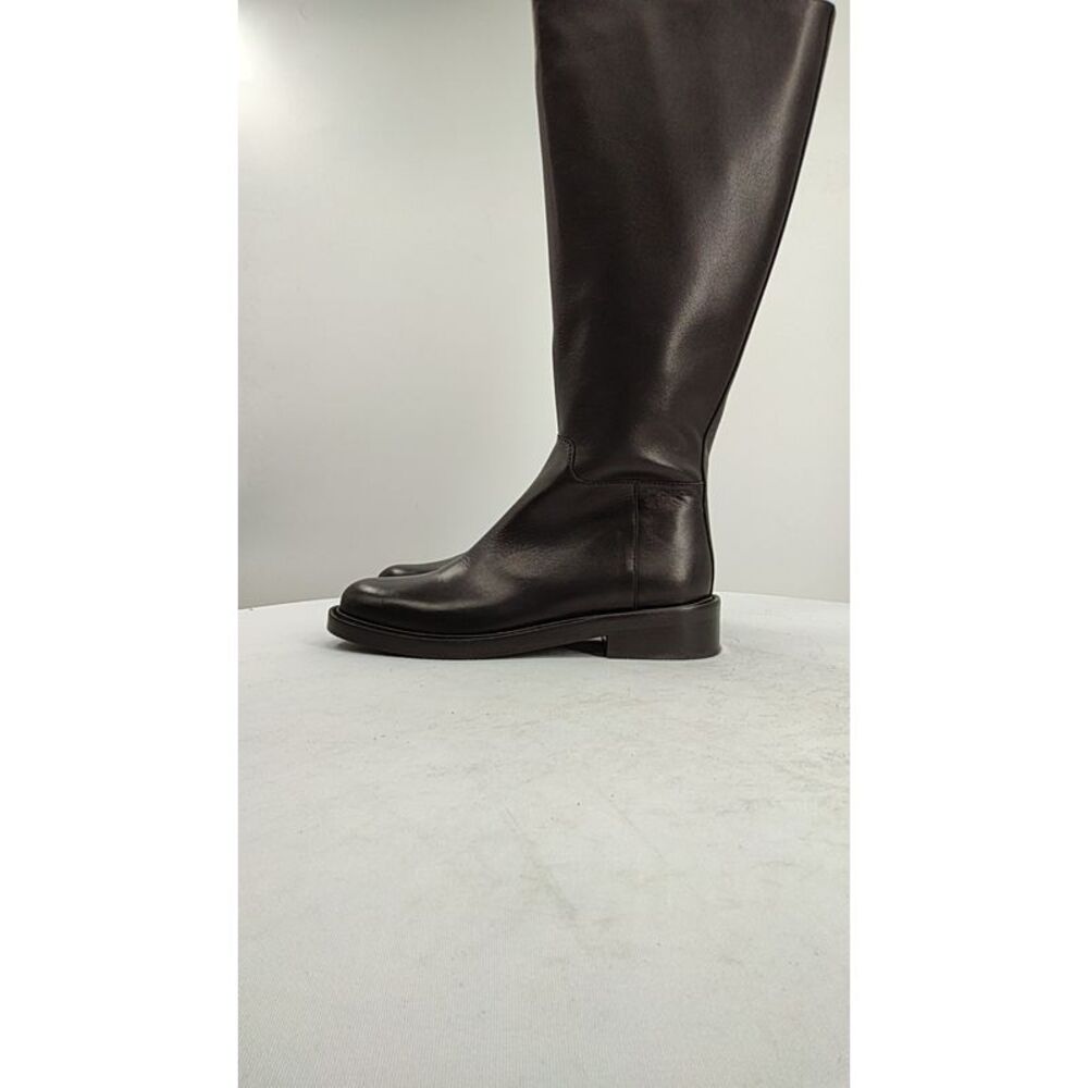 Quince Black Leather Knee-High Boots